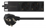 DELTACO Grenuttag med 10xCEE 7/4 uttag, 1xCEE 7/7, 0,501m 1U,3m, svart