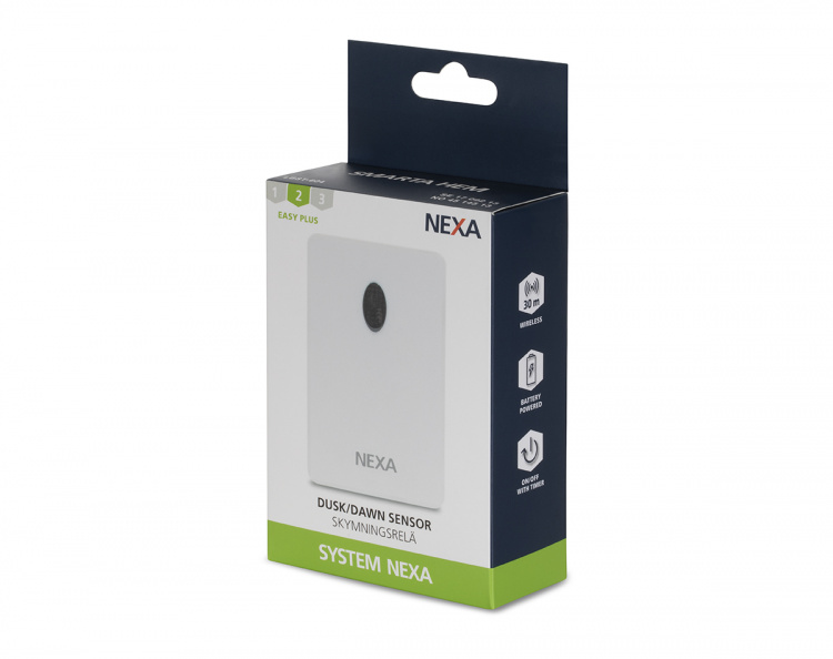 Nexa, trådlöst skymningsrelä, timer, IP56