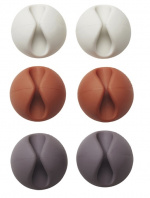 Kabelhouder/Kabelclip, 6-pack (Wit/Bruin/Zwart) Kabelhouder/Kabelclip, 6-pack (Wit/Bruin/Zwart)
