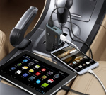 Technaxx Autohouder voor smartphones + autolader met 4x USB-poort (TE08)