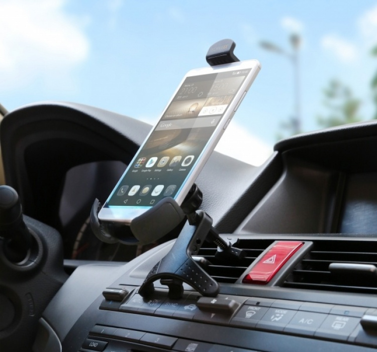 Technaxx Autohouder voor smartphones + autolader met 4x USB-poort (TE08)