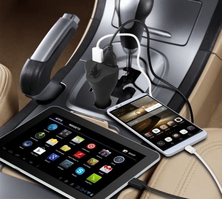 Technaxx Magnetische autohouder voor smartphones & tablets + auto-oplader (TE09)