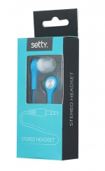 Setty hoofdtelefoon, in-ear, 3,5mm, Blauw Setty hoofdtelefoon, in-ear, 3,5mm, Blauw