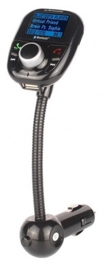 FM-zender met Bluetooth handsfree en autolader, zwart FM-zender met Bluetooth handsfree en autolader, zwart