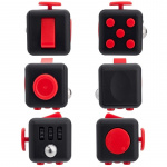 Fidget Cube, Zwart/Rood Fidget Cube, Zwart/Rood