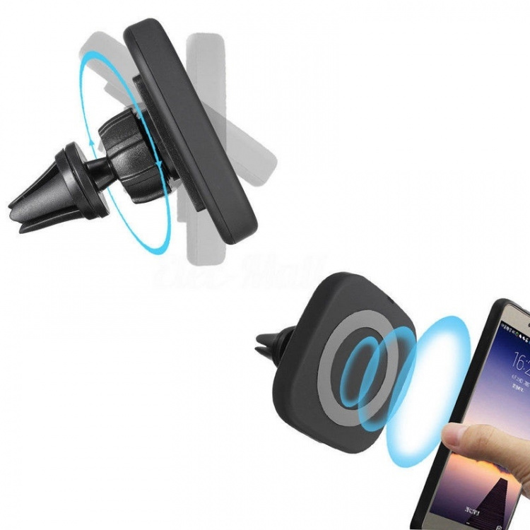 Autohouder voor ventilatorrooster met Qi draadloos opladen Autohouder voor ventilatorrooster met Qi draadloos opladen