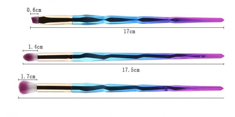 Professionele zachte make-up kwasten 7-Pack, Diamond