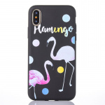 Achtercover voor iPhone X/XS, Flamingo Achtercover voor iPhone X/XS, Flamingo