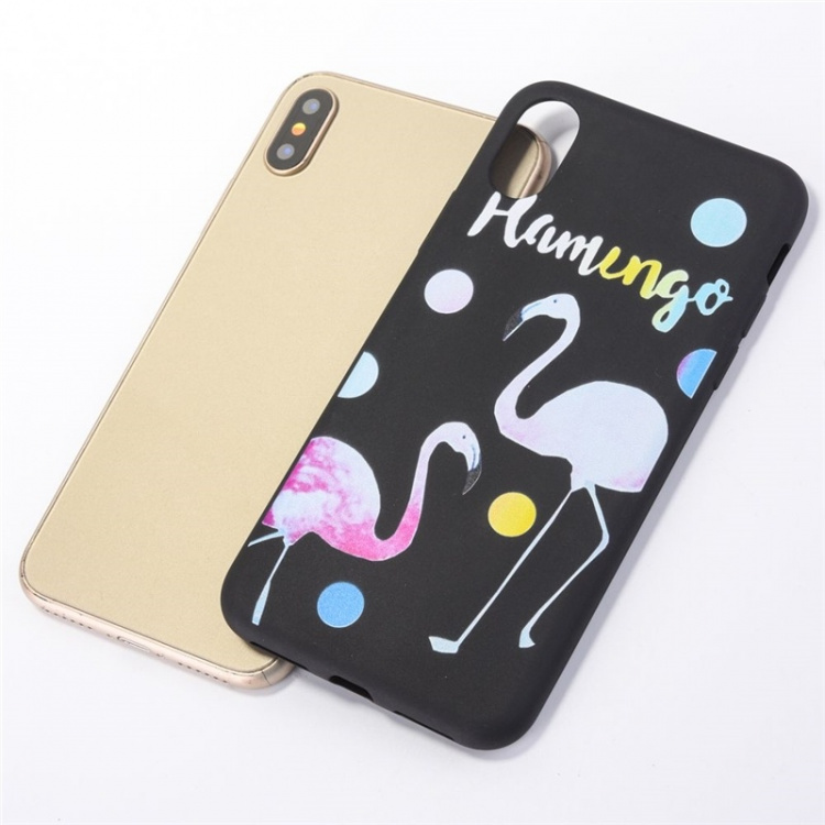 Achtercover voor iPhone X/XS, Flamingo Achtercover voor iPhone X/XS, Flamingo