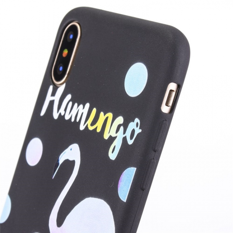Achtercover voor iPhone X/XS, Flamingo Achtercover voor iPhone X/XS, Flamingo