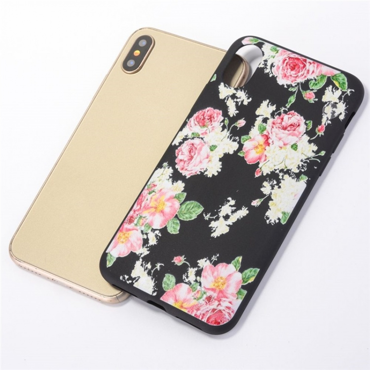 Achtercover voor iPhone X/XS, Bloemen