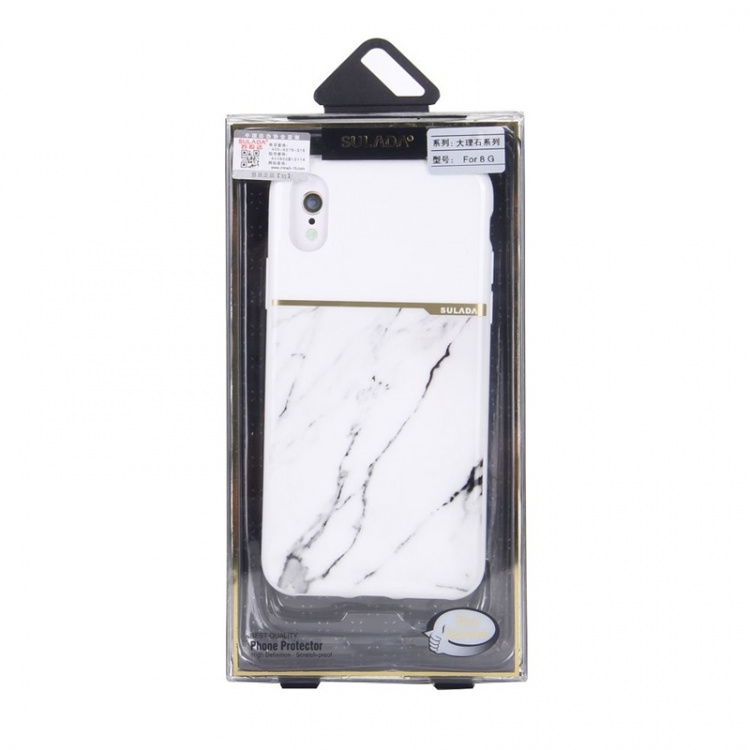 Zacht TPU hoesje voor iPhone X/XS, Wit marmer Zacht TPU hoesje voor iPhone X/XS, Wit marmer