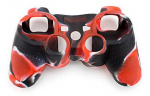 Siliconen grip voor controller, PlayStation 3, Camouflage Rood