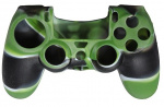 Siliconen grip voor controller, PlayStation 4, Camouflage Groen