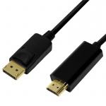LogiLink DisplayPort 1.2 -> HDMI 1.4K 2m Zwart LogiLink DisplayPort 1.2 -> HDMI 1.4K 2m Zwart