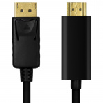 LogiLink DisplayPort 1.2 -> HDMI 1.4K 2m Zwart LogiLink DisplayPort 1.2 -> HDMI 1.4K 2m Zwart