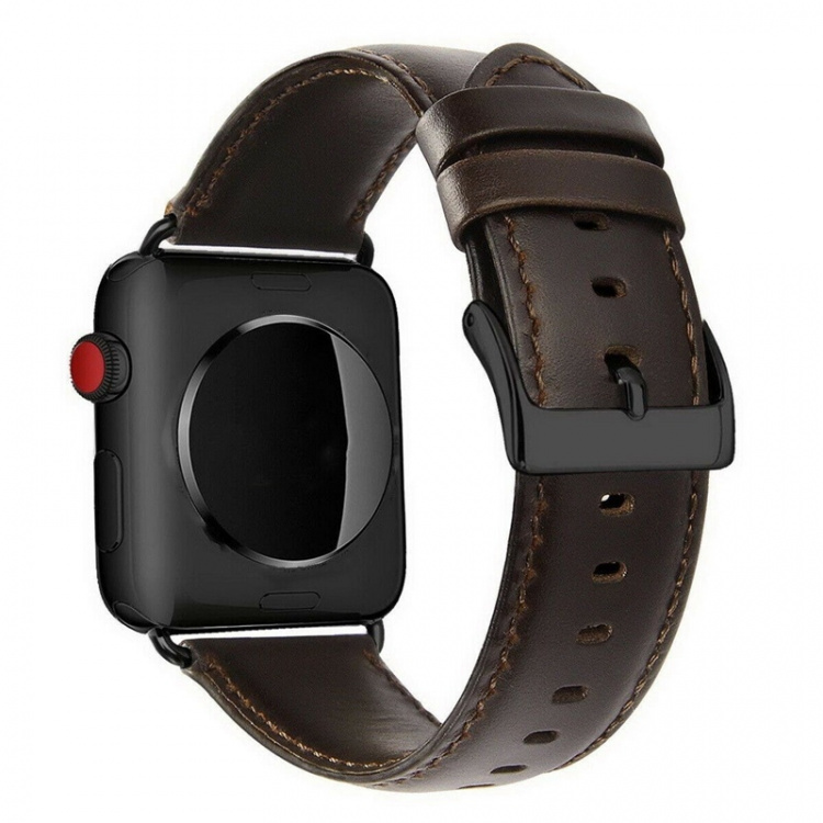 Horlogeband van imitatieleer voor Apple Watch, 42/44/45mm, Bruin Horlogeband van imitatieleer voor Apple Watch, 42/44/45mm, Bruin