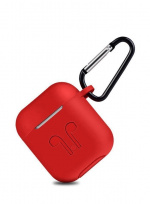 Siliconenkit voor Airpods, Siliconen hoesje, Riempje, Siliconen oordopjes, Karabijnhaak, Rood Siliconenkit voor Airpods, Siliconen hoesje, Riempje, Siliconen oordopjes, Karabijnhaak, Rood