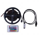 LED Strip, 2 meter, RGB met afstandsbediening, USB