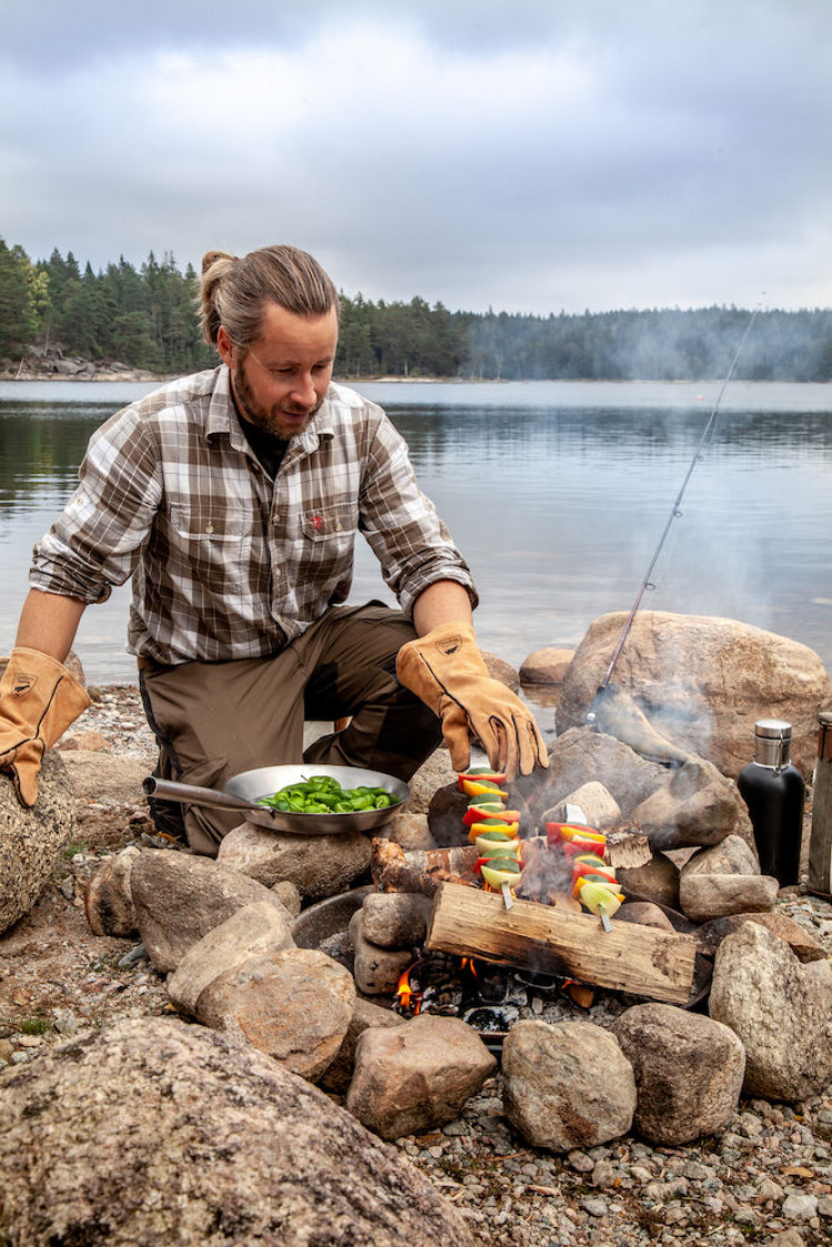 Orrefors Hunting, hopvikbar stekpanna, rostfritt stål Orrefors Hunting, hopvikbar stekpanna, rostfritt stål