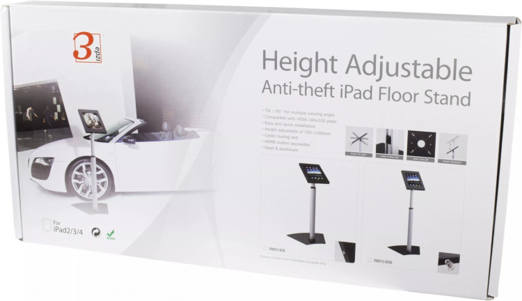 EPZI vloerstandaard voor iPad/ Air, in hoogte verstelbaar (ARM-427) EPZI vloerstandaard voor iPad/ Air, in hoogte verstelbaar (ARM-427)