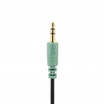 DELTACO hörlurar med volymkontroll 2,5 m kabel, svart