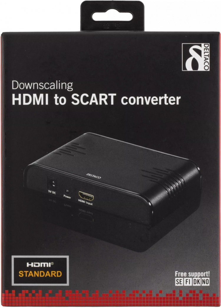 DELTACO Signalomvandlare, HDMI till SCART, PAL, svart DELTACO Signalomvandlare, HDMI till SCART, PAL, svart
