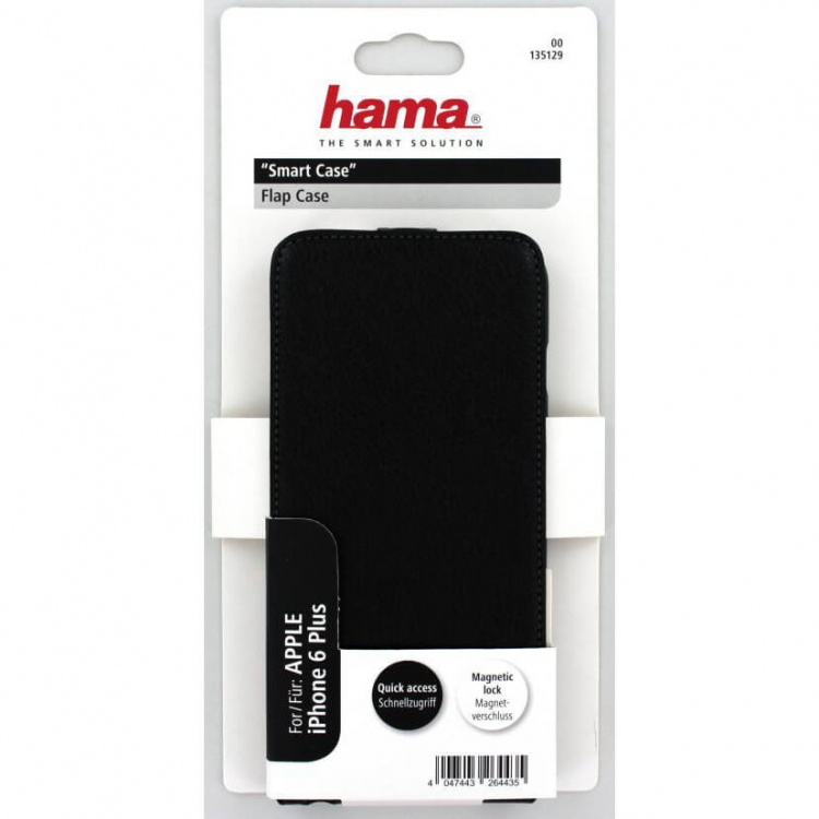 HAMA Mobilväska Flip-Front iPhone6 Plus Läder Svart