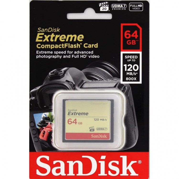 SANDISK Memorycard CF Extreme 64GB 120MB/s UDMA7