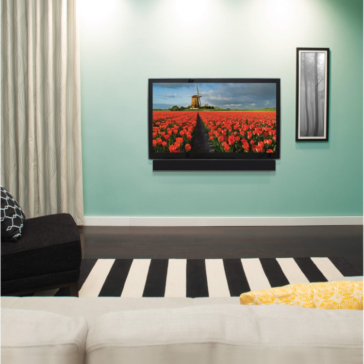 SANUS Soundbar Mount Attaches Below TV Black SANUS Soundbar Mount Attaches Below TV Black