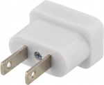 DELTACO reseadapter, EU till US, ojordad, 110-250V, 10A, vit