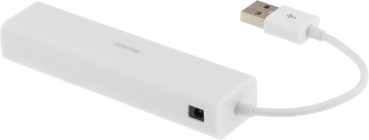 DELTACO USB 2.0 nätverksadapter med USB-hubb, 100Mbps, 3xUSB, vit DELTACO USB 2.0 nätverksadapter med USB-hubb, 100Mbps, 3xUSB, vit