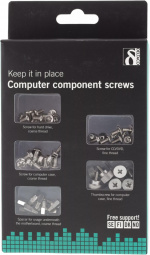 DELTACO skruvar för chassie/FDD/HDD + spacer för moderk., 10/50-pack