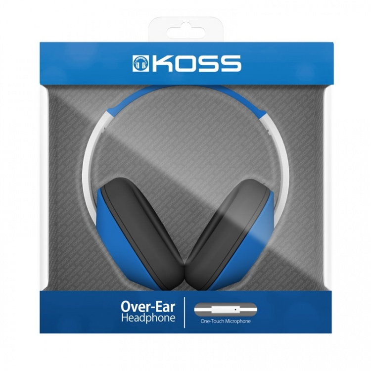 Koss Earphones UR23iB Blue Over-Ear with one touch mic Koss Earphones UR23iB Blue Over-Ear with one touch mic