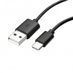 USB-kabel, USB A male naar Type C, 1 meter, Zwart USB-kabel, USB A male naar Type C, 1 meter, Zwart