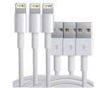 Extra hoogwaardige USB-kabels voor iPhone en iPad, 1 meter (3-pak)