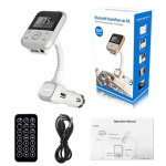 FM-zender met Bluetooth handsfree en autolader (Zilver) FM-zender met Bluetooth handsfree en autolader (Zilver)