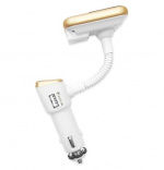 FM-zender met Bluetooth handsfree en autolader (goud) FM-zender met Bluetooth handsfree en autolader (goud)