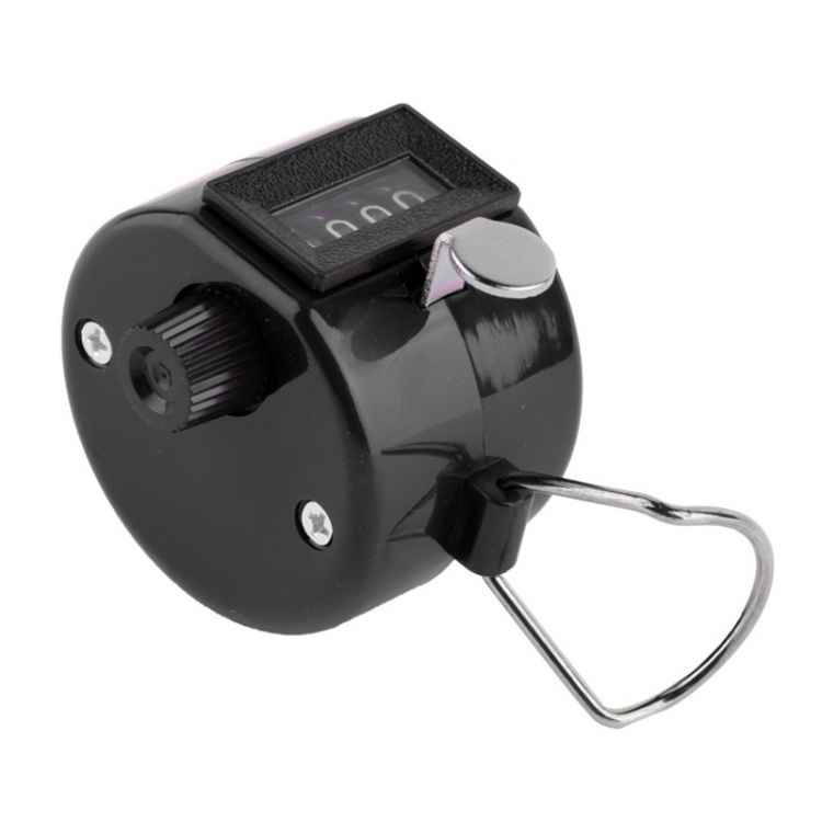 Handcalculator met viercijferig telsysteem, Zwart