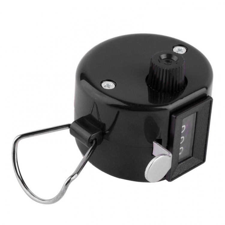 Handcalculator met viercijferig telsysteem, Zwart