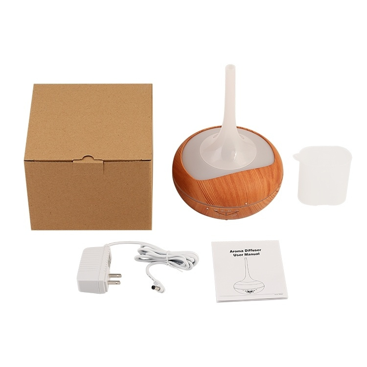 Houten luchtbevochtiger LED licht, Licht hout 240 ml