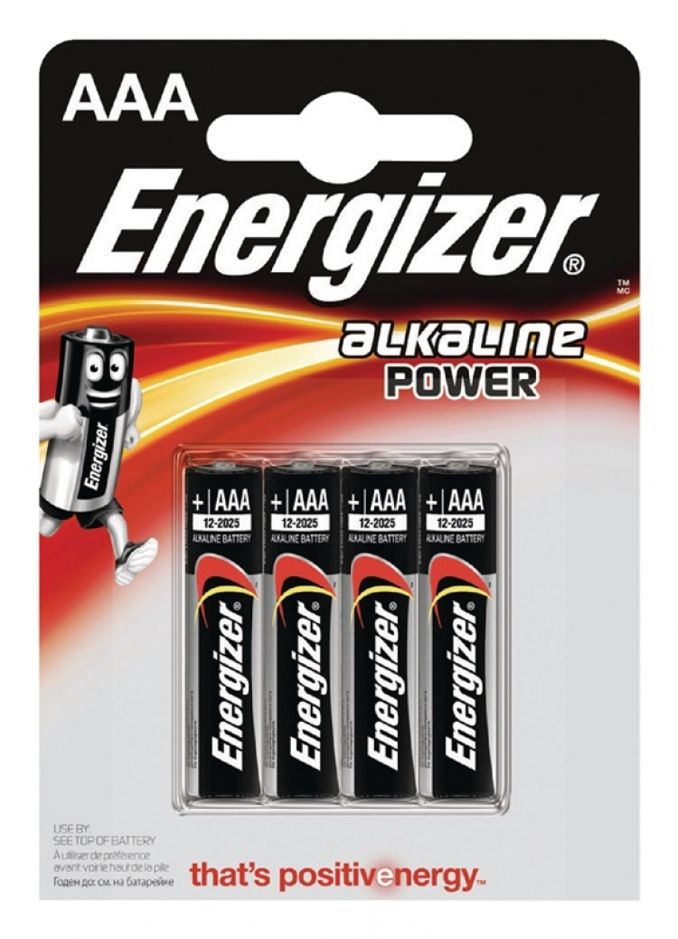 Alkaline-Batterij AAA | 1.5 V DC | 4-Blister Alkaline-Batterij AAA | 1.5 V DC | 4-Blister