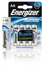 Energizer Lithium Batterij AA | 1.5 V DC | 3000 mAh | 4-Blister | Zilver Energizer Lithium Batterij AA | 1.5 V DC | 3000 mAh | 4-Blister | Zilver