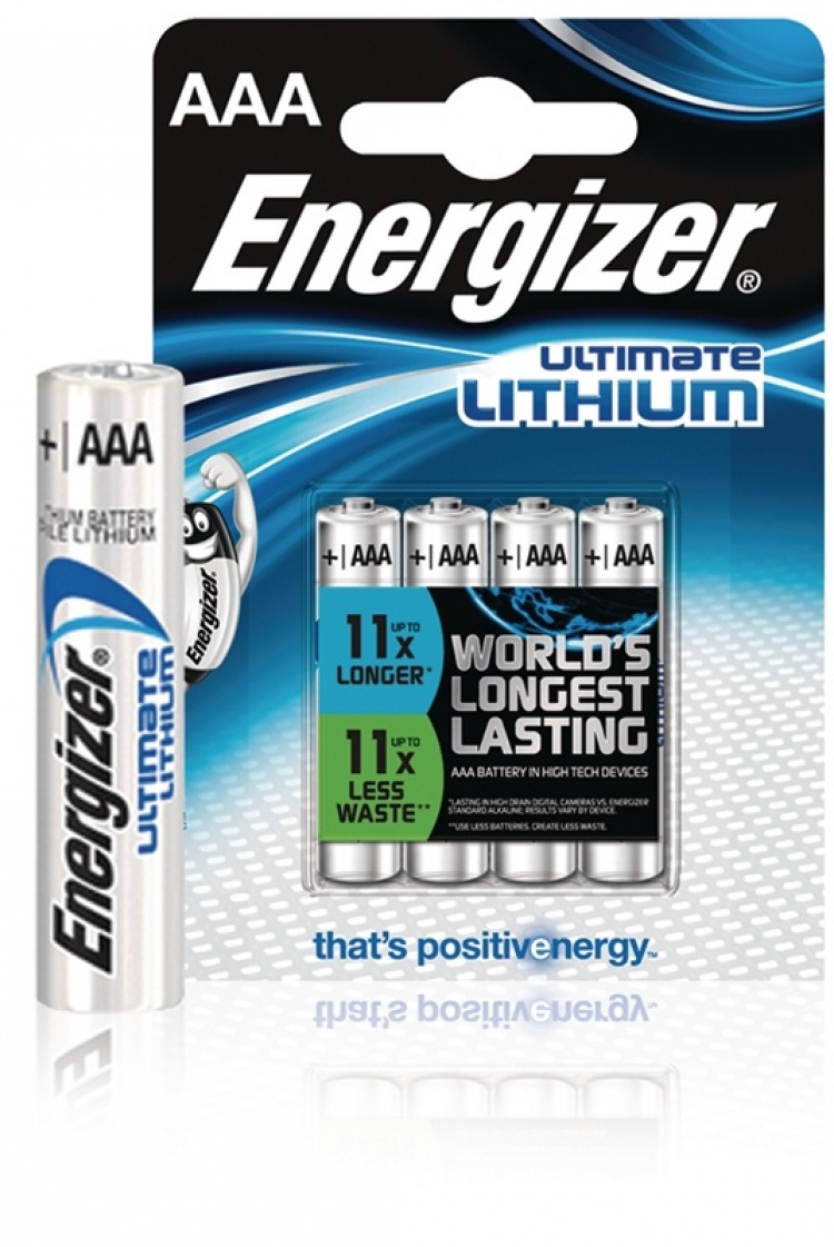 Energizer Lithium Batterij AAA | 1.5 V DC | 1250 mAh | 4-Blister | Zilver Energizer Lithium Batterij AAA | 1.5 V DC | 1250 mAh | 4-Blister | Zilver