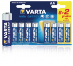 Varta Alkaline Batterij AA 1.5 V High Energy 8-Promotional Blister
