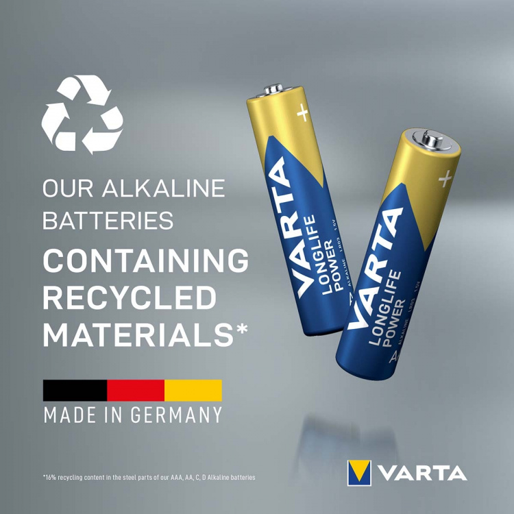 Varta Alkaline Batterij AAA 1.5 V High Energy 8-Promotional Blister Varta Alkaline Batterij AAA 1.5 V High Energy 8-Promotional Blister