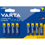 Varta Alkaline Batterij AAA 1.5 V High Energy 8-Promotional Blister Varta Alkaline Batterij AAA 1.5 V High Energy 8-Promotional Blister