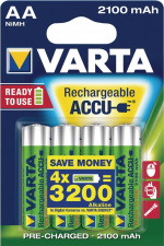 Varta Oplaadbare NiMH-Batterij AA | 1.2 V DC | 2100 mAh | 4-Blisterkaart Varta Oplaadbare NiMH-Batterij AA | 1.2 V DC | 2100 mAh | 4-Blisterkaart