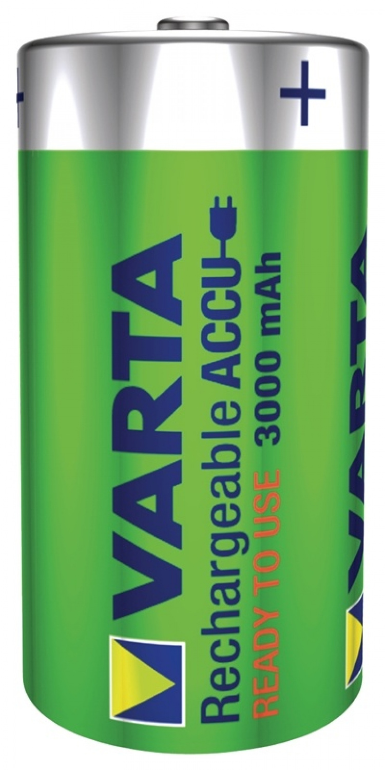 Varta Oplaadbare NiMH-Batterij C | 1.2 V DC | 3000 mAh | Voorgeladen | 2-Blister | HR14 | Geel / Groen Varta Oplaadbare NiMH-Batterij C | 1.2 V DC | 3000 mAh | Voorgeladen | 2-Blister | HR14 | Geel / Groen