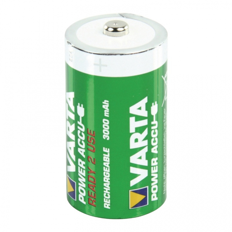 Varta Oplaadbare NiMH-Batterij D | 1.2 V DC | 3000 mAh | Voorgeladen | 2-Blister | HR20 | Geel / Groen Varta Oplaadbare NiMH-Batterij D | 1.2 V DC | 3000 mAh | Voorgeladen | 2-Blister | HR20 | Geel / Groen